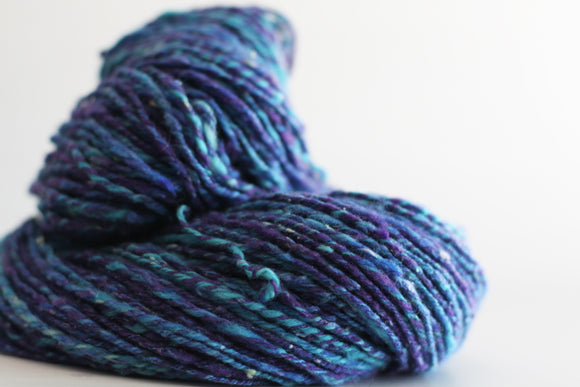 doubles aran - blues and purples