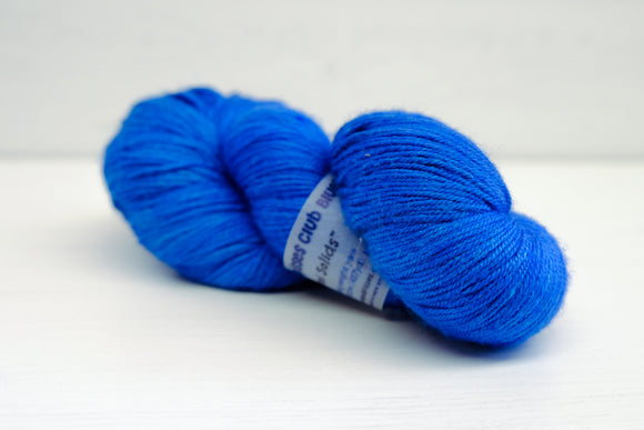 yarnandkisses wool/silk sock - semi solid blue